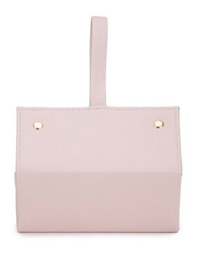 NWT Brouk & Co. Leah 5 Eyewear & Jewelry Case Pale Pink Vegan Leather